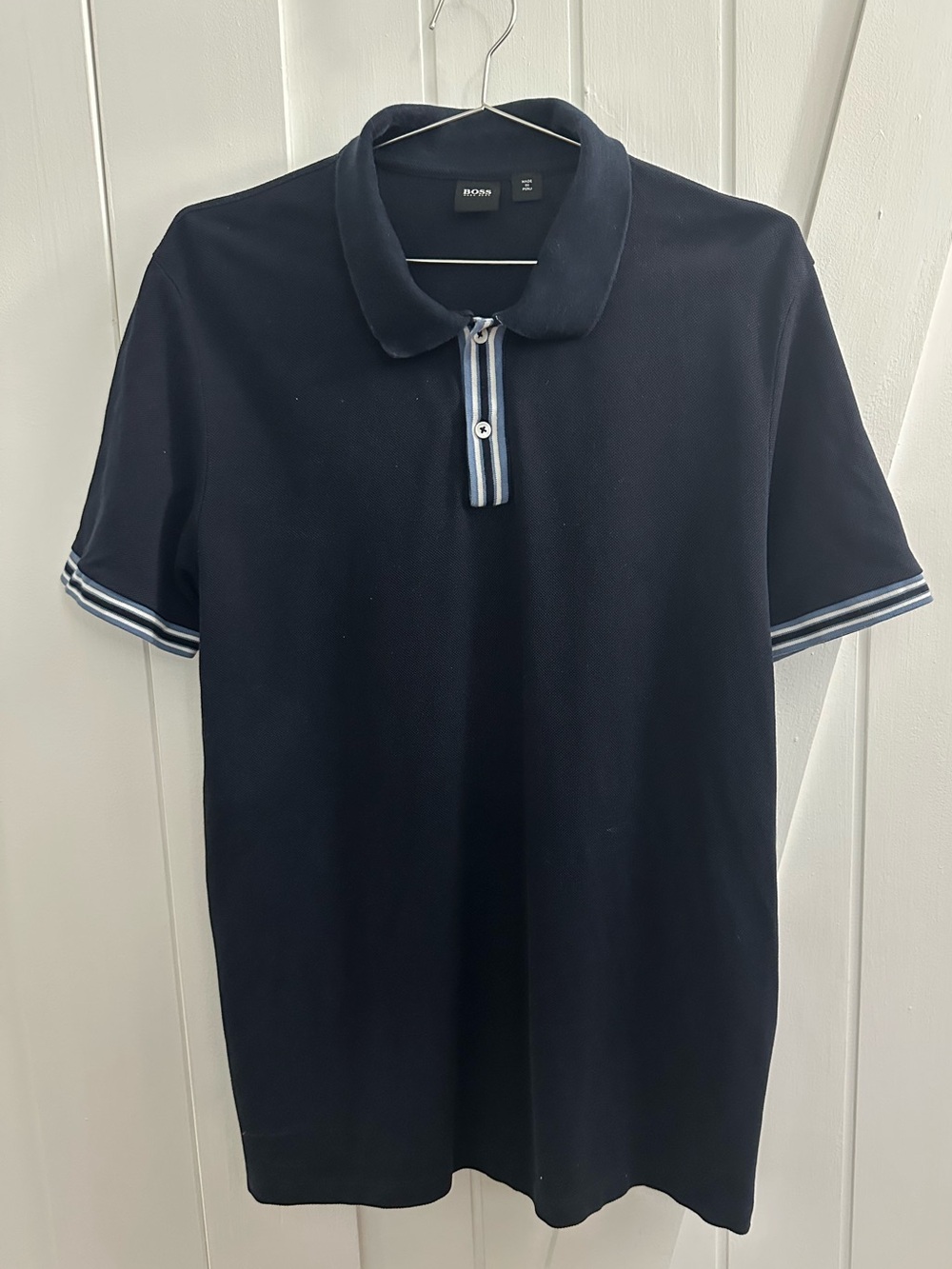 Hugo Boss Men's XXL Navy Short-Sleeve Polo Shirt